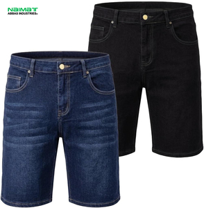 Shorts de Mezclilla Minimalistas de Corte Recto para Hombre, Estilo Casual Elegante, Color Sólido, Pantalones Cortos Lisos de Verano - Product Image 1