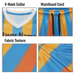 Ensemble de maillot de football unisexe pour compétition et entraînement, été, séchage rapide, respirant, antibactérien, 100% polyester, manches courtes, sport - Product Image 5