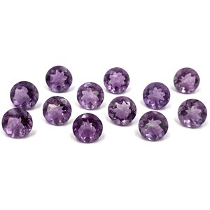 Lot de pierres précieuses en fluorite naturelle en vrac, taillées rondes à facettes, 8-12 mm, pierre pleochroïque violette pour bijoux fins - Product Image 3