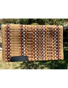 Couverture de selle de cheval de qualité supérieure, tapis de selle western en laine, laine de Nouvelle-Zélande faite à la main pour l'équitation - Product Image 3