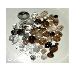 BAITHU GEMS MINERALS Magnifiques Cabochons de Pierres Précieuses Naturelles Mixtes en Aigue-marine Couleurs Blanc, Noir, Doré Polies Personnalisables pour - Product Image 5