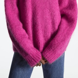 Pull-over en mohair à manches longues pour femme, design unique, vêtements de sport, coupe classique, élégant, pour l'hiver - Product Image 6