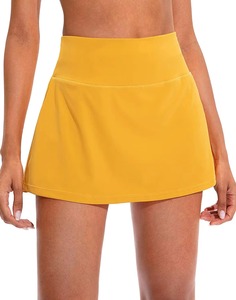 Cotton Women Tennis Wear Cotton Tennis <b>Skirt</b> Two Piece Set High Waisted Golf Skorts With Shorts Wear Women's Tennis Sets - Product Image 1