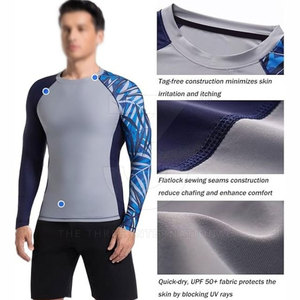 Camiseta Deportiva de Manga Larga para Hombre, Estilo Nuevo, con Estampado, Resistente a Desgarros, Ligera, de Spandex/Poliéster, de Secado Rápido, para Entrenamiento al Aire Libre - Product Image 5