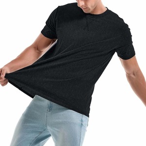 Camiseta de Manga Larga para Hombre, 100% Algodón, Corte Regular, Cuello Redondo, Logotipo Estampado en la Parte Delantera, Transpirable, de Secado Rápido, Antiarrugas y Cómoda - Product Image 6