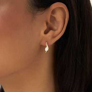 Aros Giratorios con Forma de Marquesa de 0.60 Quilates, Oro de 14k, con Diamantes Cultivados en Laboratorio, Marca Emery GeumJewelsFK, 300.0g - Product Image 3