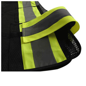 Chaleco de Seguridad de Manga Corta Bicolor, Tejido de Malla Tricot, ANSI Clase 1, Impermeable, con Luz LED Intermitente, Logotipo Personalizado, Tallas Grandes - Product Image 5