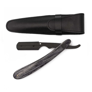 Navaja de Afeitar Profesional Plegable de Acero Inoxidable con Hoja Recta - Color Personalizado, Mango de Madera, Cuchilla Única para Barbería - Product Image 2