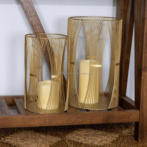 Iron Wire Crafted Pillar <b>Holder</b> Decorative Christmas <b>Lantern</b> Scented <b>Candle</b> Jar Pillar <b>Candle</b> <b>Holder</b> For Home decoration - Product Image 4