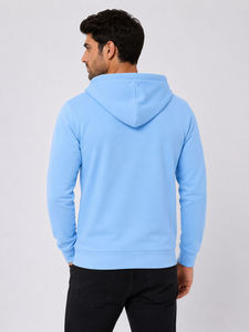 Wholesale Regular Fit Men <b>Zip</b> <b>up</b> Hoodie 100% Cotton Full Zipper Custom Logo Thick Drop Shoulder Regular Length Winter 350g - Product Image 2