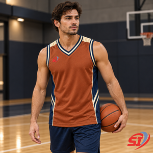 Maillot de basket-ball réversible respirant sans manches à col en V pour homme, personnalisé, en mesh, pour les matchs et les entraînements - Product Image 4