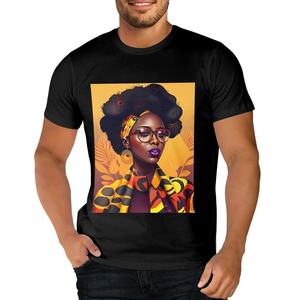 T-shirt en tricot à col rond unisexe de qualité supérieure avec imprimé graphique, 100% coton, écologique, respirant, séchage rapide, vêtements personnalisés, service OEM - Product Image 3