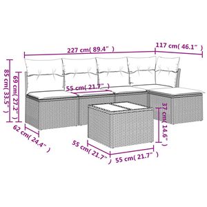 Conjunto de sofá de jardín gris - Product Image 3