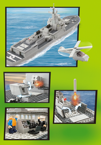 OXFORD TEAM COBRA BATTLE GROUP AEGIS SHIP, Barco de Guerra Naval Moderno, Bloques de Construcción de Plástico ABS de 1058 Piezas, Juguete de Construcción, COREA - Product Image 3