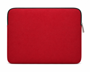 Red Canvas Cotton Laptop Sleeve with Dream Plan Do <b>Repeat</b> Design Zipper Closure Protective Cover for Laptops - Product Image 6