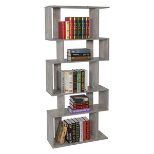 Libreria Angolare Autoportante a 5 Cubi, Scaffale a 5 Ripiani, Organizzatore per Armadio, Espositore in Grigio - Product Image 6