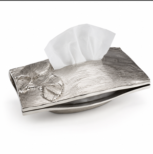 Caja de pañuelos metálica de lujo con acabado texturizado decorativo para una decoración elegante en el hogar, la oficina o el hotel. - Product Image 4