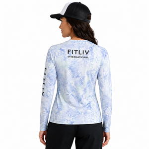Camiseta de Pesca de Alto Rendimiento con Protección Solar UPF 50+ y Logotipo Personalizado, Manga Larga, Secado Rápido, Impresión por Sublimación, Anti-UV, para Exteriores, 100% para Adultos - Product Image 3