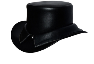 Chapeau de cowboy en cuir véritable de qualité supérieure, style western, pour ranch, rodéo, équitation, extérieur, mode, à large bord, fait main - Product Image 6