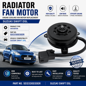 Moteur de ventilateur de refroidissement de radiateur diesel Suzuki Swift 12V, moteur de ventilateur de refroidissement du moteur, pièces détachées automobiles - Product Image 2