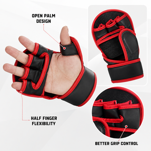 Gants de boxe en PU personnalisables OEM, fermeture Velcro sur tous les doigts, plusieurs couleurs, tailles S M L XL, équipement d'arts martiaux unisexe - Product Image 3