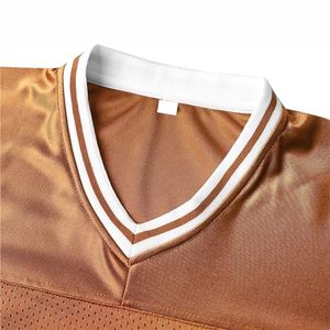 Maillot de rugby personnalisé en maille respirante à manches courtes pour l'entraînement et les tenues d'équipe de football américain - Product Image 5