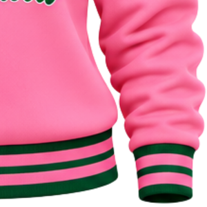 เสื้อสเวตเชิ้ตผ้าถักลายริบสีชมพู ดีไซน์ลายตัวอักษร คอกลม แขนยาว สไตล์ลำลอง แฟชั่นวาร์ซิตี้ เสื้อพูลโอเวอร์ - Product Image 4