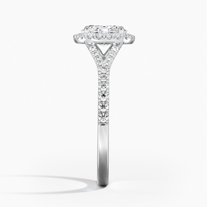 BOJ <b>Ring</b> 0104 Oval Cut 925 <b>Silver</b> Halo Stone Prong Setting <b>Solitaire</b> Diamond <b>Ring</b> 2ct D Color VVS1 Moissanite GRA Certified - Product Image 3