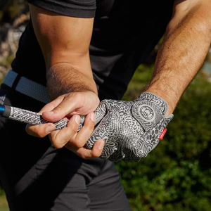Golf <b>Glove</b> Reinforced Leather Palm Breathable Stretch Fabric Professional Golf outdoor Sports Activities anti-slip grip <b>moisture</b> - Product Image 2