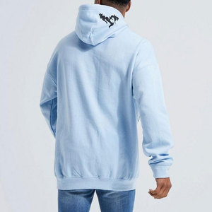 เสื้อฮู้ดดี้ผู้ชายสีเทา พิมพ์ลายพัฟฟ์ ทรงปกติ ผ้าฝ้ายเฟรนช์เทอร์รี่ สวมใส่สบายๆ ในฤดูใบไม้ร่วง ฮู้ดดี้พิมพ์ลายพัฟฟ์ - Product Image 2
