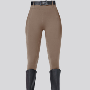 New Arrival Women Equestrian Breeches Silicone Grip Riding Jodhpurs High Rise Slim Fit <b>Stretch</b> Bicast Leather <b>Machine</b> Washable - Product Image 2