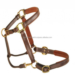 เชือกแขวนคอหนังม้าเย็บคู่แบบปรับได้เชือกสำหรับแข่งม้าพร้อมอุปกรณ์ทองเหลืองทนทาน - Product Image 5