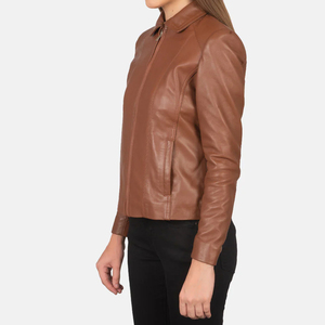 Chaqueta de Cuero Premium para Mujer, Informal, de Invierno, a la Moda, de Color Sólido, Prenda Exterior Suave, Cálida, Resistente al Viento y Transpirable, Chaqueta para Dama C - Product Image 3