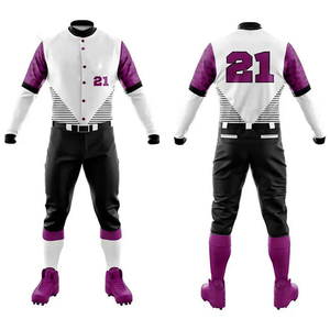 Uniforme de Béisbol de Manga Larga, Impreso, Transpirable, que Absorbe la Humedad, 100% Poliéster, Ropa Deportiva, Nombre del Equipo Personalizado - Product Image 6