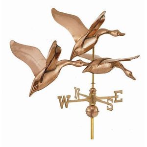 Copper Dog Weather Vane with Compass Directions Polished Finish Outdoor <b>Garden</b> Ornament - Product Image 5