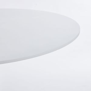 Tavolo Tulip Bianco da 107 cm in MDF Stile Mid-Century per 4-6 Persone con Piedistallo per Spazi Angolari - Product Image 6