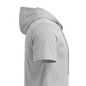 Wholesale Short Sleeve Hoodies OEM ODM Custom Printed Hooded Sweatshirt Lightweight Casual Fashion Hoodies Manufacturers - Product Image 6
