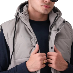Nouvelle Collection Hiver 2026 – Gilet matelassé en toile imperméable et coupe-vent, écologique, haute qualité, personnalisable pour homme – Vente en gros - Product Image 2