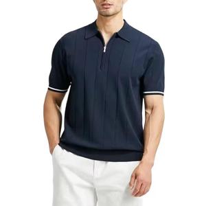 Polo d'été pour homme, nouveau t-shirt tricoté, pull décontracté à revers amincissant de style coréen, tricot tendance - Product Image 1