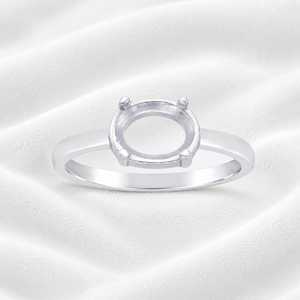 Base de bague ovale en argent sterling 925, 7x5mm, pour semi-monture, à personnaliser, pour la création de bijoux, nouvelle fourniture - Product Image 1