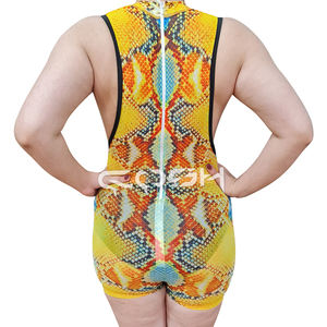 Mono de mujer personalizado de talla grande con estampado de piel de serpiente, sin mangas, ajustado, de una pieza, a la moda para verano - Product Image 2