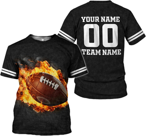 GLOWING NEON INDUSTRY American Football Jersey T-<b>Shirt</b> Sublimation Printed Front 100% <b>Polyester</b> Short Sleeve Quick Dry - Product Image 2