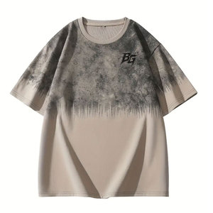 Camisetas Personalizadas con Hombros Caídos, Tejido Sólido 100% Algodón, Ligeras, Transpirables, de Secado Rápido, con Impresión Personalizada, Estilo Oversize - Product Image 1