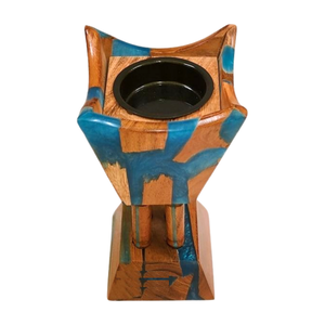 Quemador de Incienso de Resina y Madera Hecho a Mano, Color Azul Turquesa, Forma de Copa, Soporte Decorativo para Incienso, Decoración del Hogar, Estilo Árabe - Product Image 2
