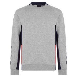 <b>Men's</b> <b>Grey</b> Crew Neck <b>Sweatshirt</b> Regular Fit Solid Color Knitted Cotton Casual Autumn Wear - Product Image 6