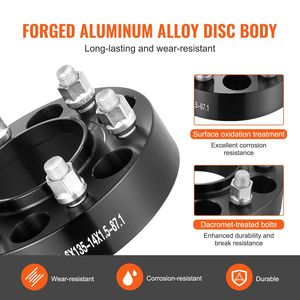 Distanziali Ruota Forgiati a 6 Fori 1.5'' 6x5.3'' Mozzo Centrato M14 X1.5 Perni 87.1mm Foro Adattatori Ruota a 6 Fori per Ford F - Vestibilità Perfetta! - Product Image 5