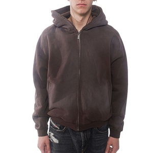 Sweat à capuche en coton épais pour homme avec doublure en polaire confortable, coupe décontractée et construction durable, idéal pour les temps frais. - Product Image 2