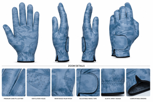 Gants de golf pour hommes de haute qualité, camouflage bleu, respirants, légers, en cuir de chèvre véritable, à bas prix. - Product Image 4