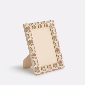 Wooden <b>Photo</b> <b>Frame</b> Rectangle Rustic Design <b>Black</b> Paw Prints Tabletop Display Vertical Orientation - Product Image 3