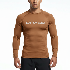 เสื้อกีฬาผู้ชายแขนยาวแบบรัดรูป แห้งเร็ว สำหรับออกกำลังกาย ขายส่ง - Product Image 1